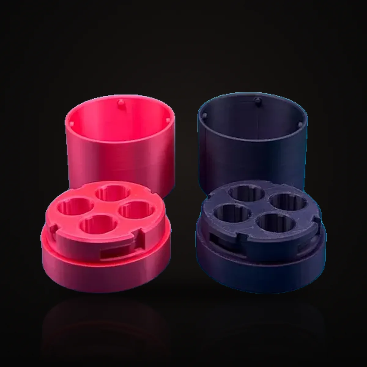 Twist Lock 4-Slot 3ml Vial Travel Case | Pocket Case | Cold Storage